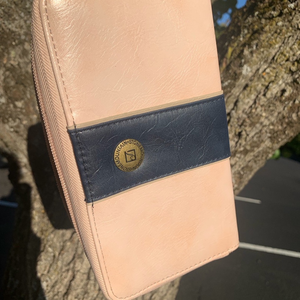 Stone Mountain Accessories Beige and Dark Blue Wallet - Picture 3 of 7